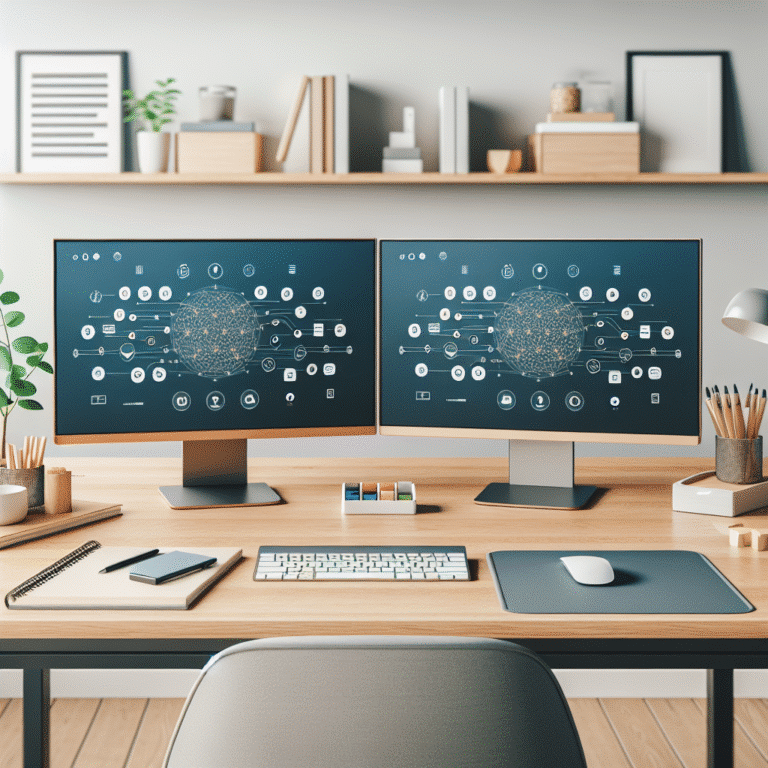 workspace setups for dual monitor configurations