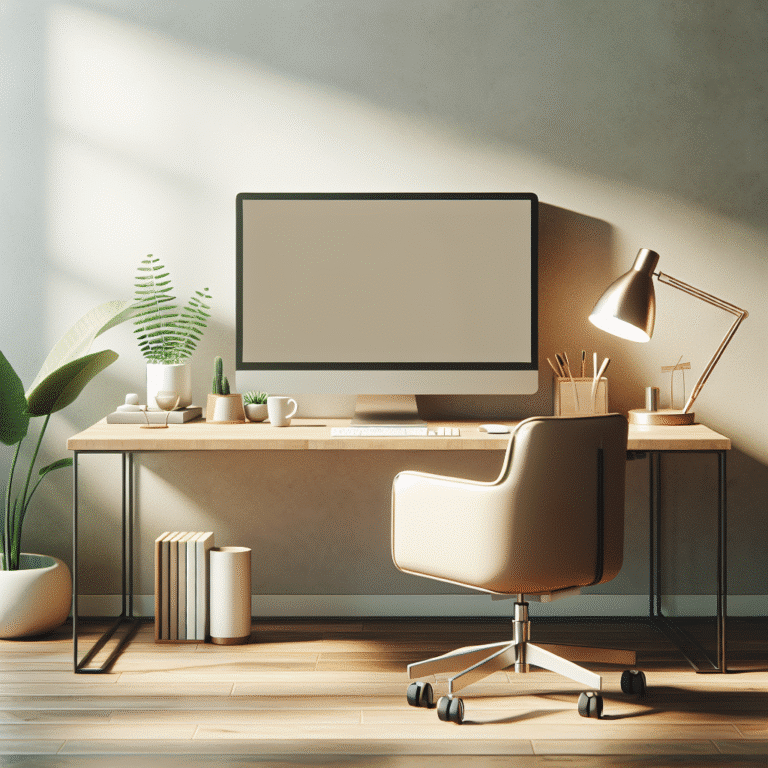 staying focused with a minimalist desk