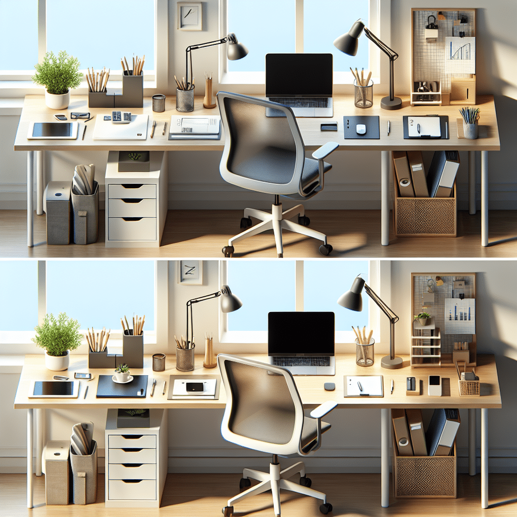 small desk arrangement ideas for productivity