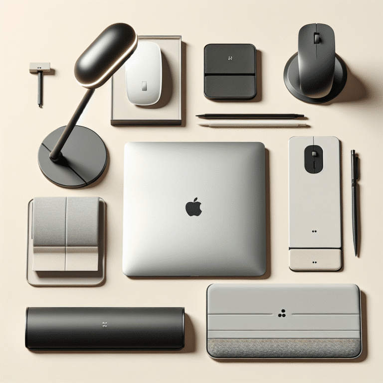 stylish minimalist office gadgets.