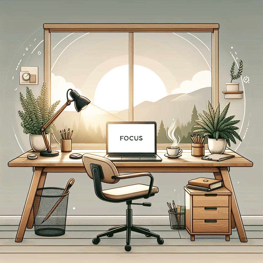 creating a comfortable workspace for focus